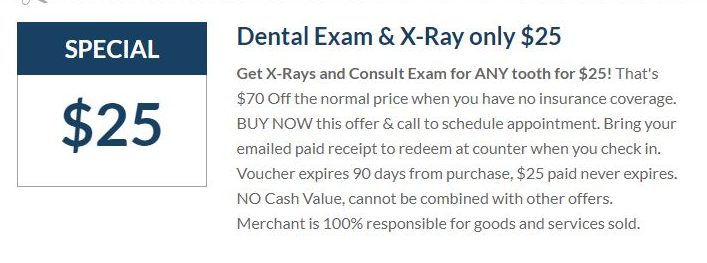 Dental Exam & X-Ray only $25 in Michigan